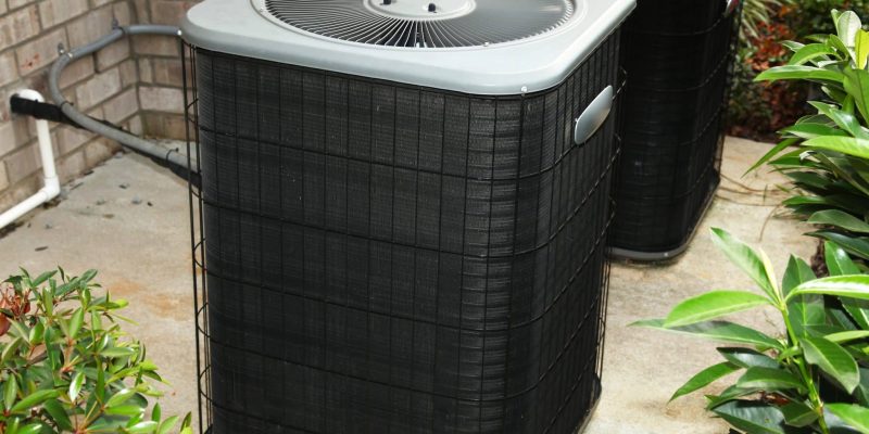 2 HVAC units at a residence